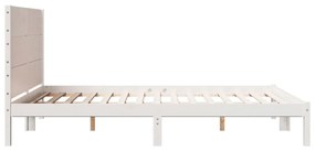 fehér tömör fa extra hosszú ágykeret matrac nélkül 140 x 220 cm