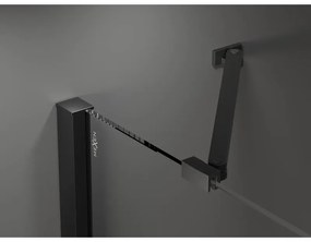 Mexen Velar Duo, nyitható tolóajtó 150x200 cm, 8mm átlátszó üveg, fekete matt, 871-150-000-02-70