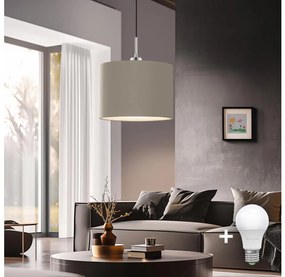 Eglo - LED függeszték TUNJA 1xE27/60W/230V taupe színben