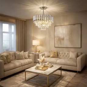 Brilagi - Felületre szerelhető csillár ECLIPSE 5xE14/10W/230V átm. 38 cm ezüst