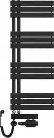 FĂŒrdĆszobai dekoratĂv vĂz-elektromos radiĂĄtor 1180x500 fekete lĂ©tra