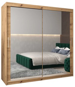 Ruhásszekrény 200 cm Toki 3 (artisan tölgy + artisan tölgy). 1065107