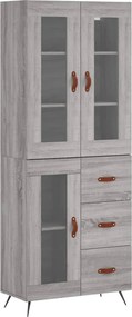 vidaXL szürke sonoma szerelt fa magasszekrény 69,5 x 34 x 180 cm
