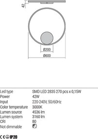 Fali Lámpa Fehér ORBIT REDO 01-1704-TRIAC