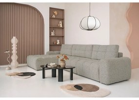 Világosbarna kinyitható tárolóhelyes moduláris sarokkanapé (bal oldali) Lulu – Miuform