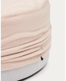 Világos rózsaszín buklé puff Kaeli – Kave Home