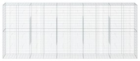 horganyzott vas gabion kosár fedéllel 500 x 50 x 200 cm