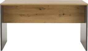 Íróasztal, grafit/tölgyfa artisan, RIOMA NEW TYP 11