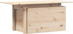 vidaXL tömör fenyőfa kerti asztal 100 x 50 x 75 cm