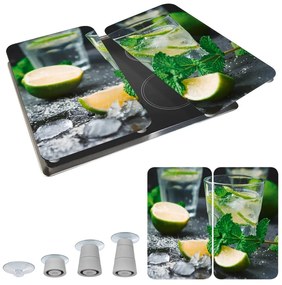 Edzett üveg tűzhely fedőlap szett 2 db-os 30x52 cm Mojitos – Wenko