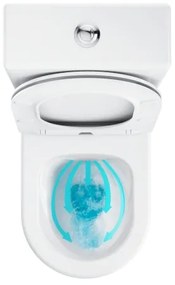 Ravak X01872 - perem nélküli kombi WC lágy záródású ülőkével ELEGANT kerámia/fehér