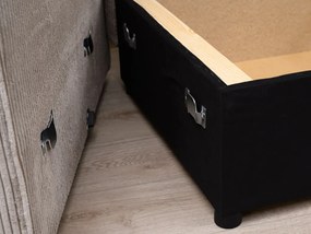 AKCIÓ Bézs sarokkanapé SMART COSARO, kétoldalas + 2 db párna INGYEN II. osztály