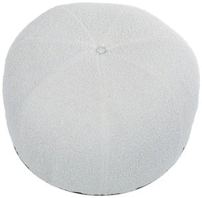 Fehér Színű Puff Különleges Bouclé SzövetbőlAK-307