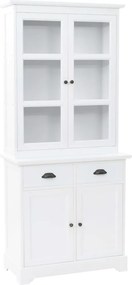 vidaXL 4 ajtós MDF és fenyő kredenc 80 x 40 x 180 cm
