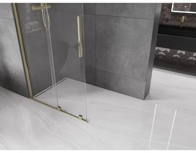 Mexen Velar, tolóajtó a nyílásba Walk-In 110 cm, 8 mm átlátszó üveg, arany fényes, 871-110-000-03-50
