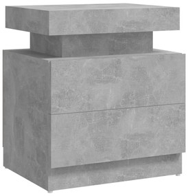 Betonszürke szerelt fa éjjeliszekrény 45 x 35 x 52 cm