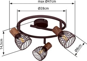 Globo 54817-3 - Spotlámpa ISABELLE 3xE14/40W/230V