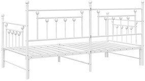 Daybed keret trundle-lal Fehér 100x190 cm Acél