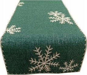 Abrosz karácsonyi 140x220 157 zöld hópehely