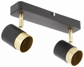 Lámpa Mennyezeti lámpatest ORIO, aluminium, 24.0x5.5x14.0 , IP20, 2*GU10, max. 50W, kör, fekete