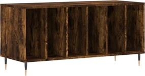 vidaXL füstös tölgy színű szerelt fa hanglemezszekrény 100x38x48 cm