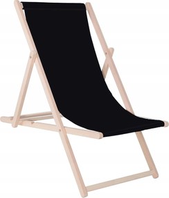 Fából Készült Kerti Strand Napozóágy Fekete Összecsukható Lengyel A Gyártótól