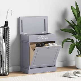vidaXL szürke császárfa cipőszekrény 50 x 28 x 58 cm