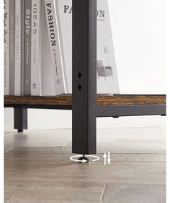 Számítógépesasztal 140x60 cm, Irodai asztal 2 polccal jobb vagy bal oldal, barna- fekete