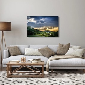 Tájkép sugarakkal (90x60 cm)