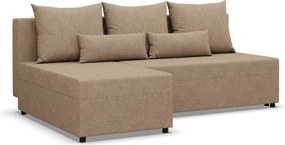 Nobu sarokkanapé, fonott, univerzális oldal, bézs