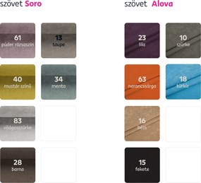 füles fotel puffal, szövet patchwork Viorica 1, ASTRID