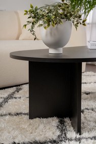 Sable fekete fahatású dohányzóasztal
