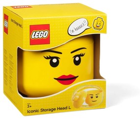 Lány minifigura fejformájú tároló, ⌀ 24,2 cm - LEGO®