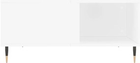 Fehér szerelt fa dohányzóasztal 80x80x36,5 cm