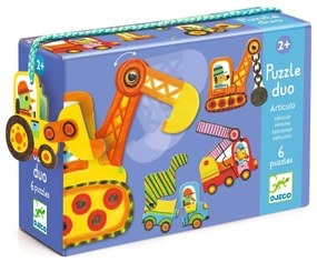 Párositó puzzle - Munkagépek, 12 db-os - Articulo vehicles