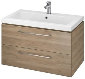 Fürdőszoba szekrény mosdóval Cersanit LARA 79,4x46x44,7 cm diószőnyeg S801-154-DSM
