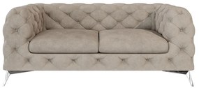 Szürkésbézs bársony kanapé 185 cm Chelsea – Ropez