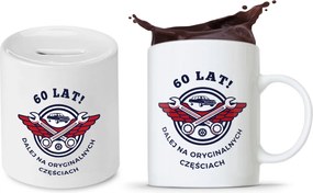 Születésnapra 60 60-es 60-as Persely Szett fényképes nyomott mintás bögre