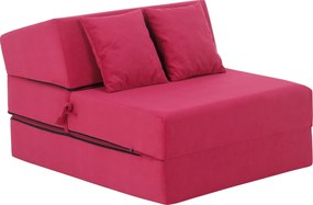 Összecsukható matrac/fotel, 2v1, rózsaszín magenta, PELOS