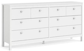Fehér alacsony komód 159x80 cm Madrid – Tvilum