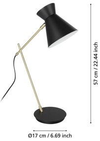 Eglo Amezaga 98864 asztali lámpa, 1x10W E27