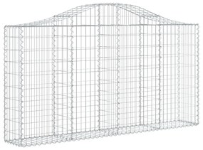 8 db íves horganyzott vas gabion kosár 200x30x100/120 cm