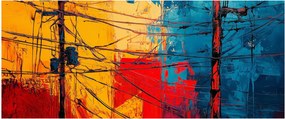 Kép - Absztrakt elektromos vezetékek (120x50 cm)