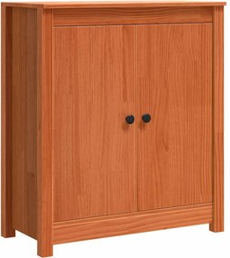 vidaXL Széf Faggyú barna 70 x 35 x 80 cm Tömör fenyőfa