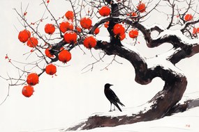 Poszter 91,5x61cm Holló a fánál