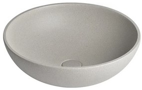 Sapho - TURF ráültethető mosdó Ø 44 cm beton/fehér homokkő