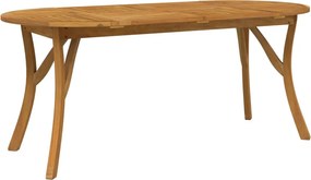 vidaXL tömör akácfa kerti asztal 200 x 90 x 75 cm