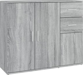 vidaXL szürke sonoma színű szerelt fa tálalószekrény 91x29,5x75 cm