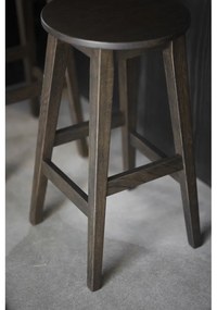 Sötétbarna tölgyfa bárszék szett 2 db-os (ülésmagasság 65 cm) Austin – Rowico