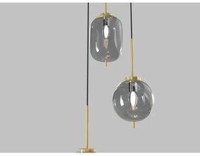 Wofi 5007-302 - Csillár zsinóron BELLEVILLE 3xE14/40W/230V fekete/arany